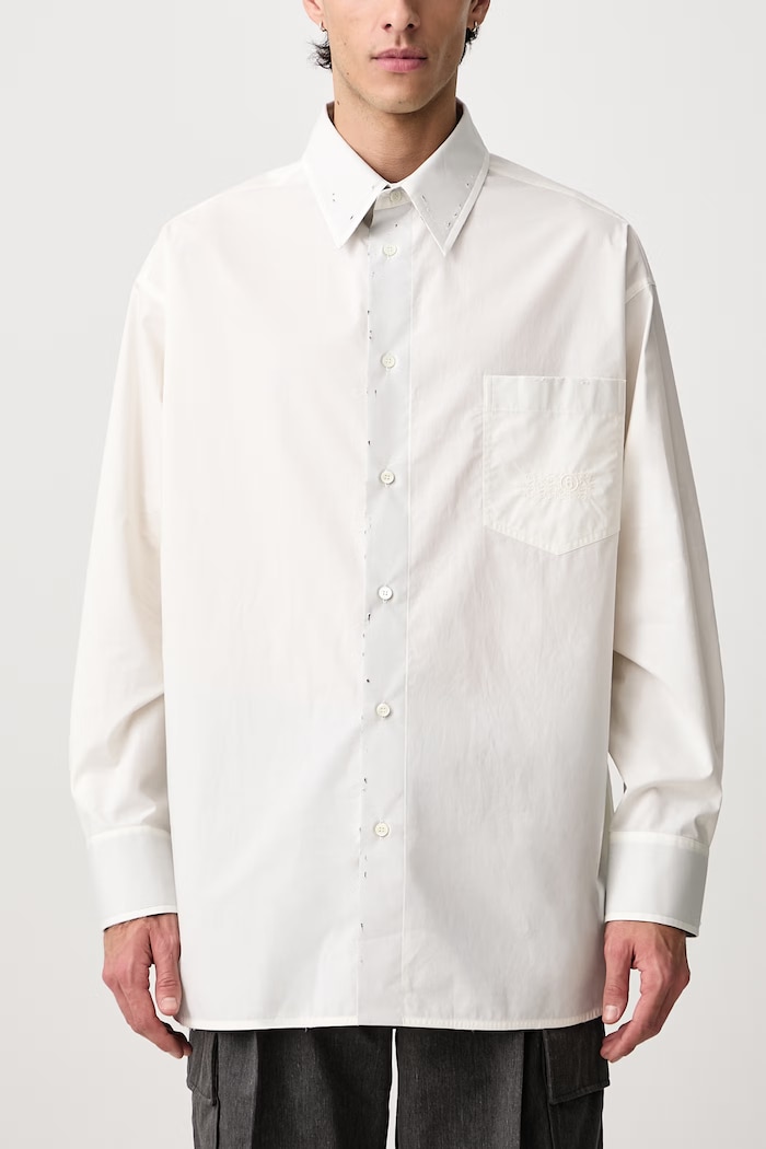 Koszula męska bawełniana MM6 Maison Margiela biały SH0DT0051.M35256