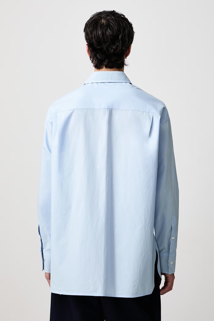 Odzież MM6 Maison Margiela Koszula męska bawełniana SH0DT0051.M35256 niebieski