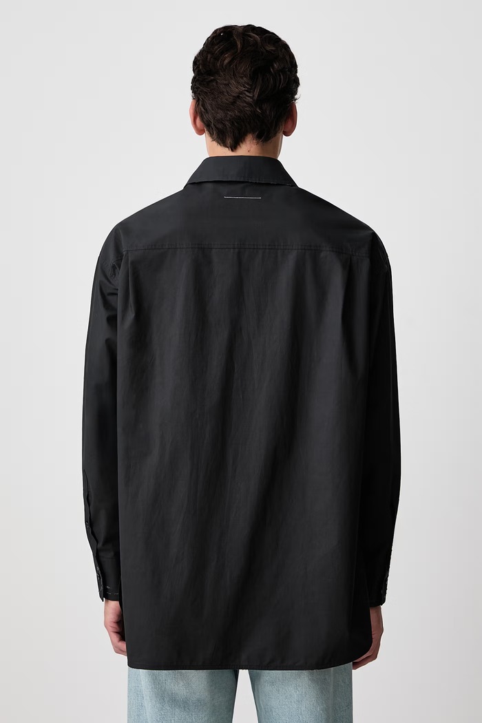 Odzież MM6 Maison Margiela Koszula męska bawełniana SH0DT0051.M35256 czarny