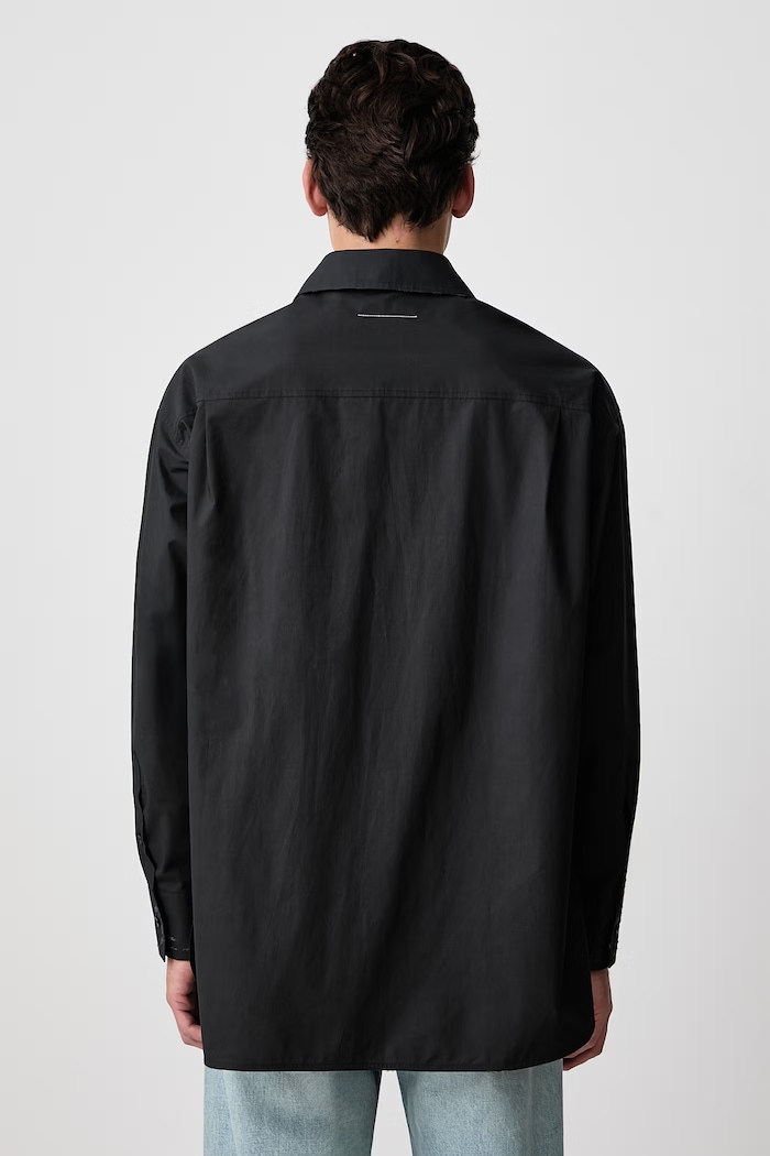 Odzież MM6 Maison Margiela Koszula męska bawełniana SH0DT0051.M35256 czarny