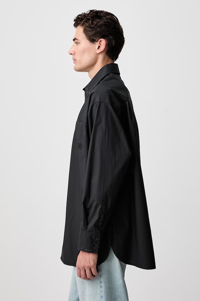 Koszula męska bawełniana MM6 Maison Margiela SH0DT0051.M35256 czarny
