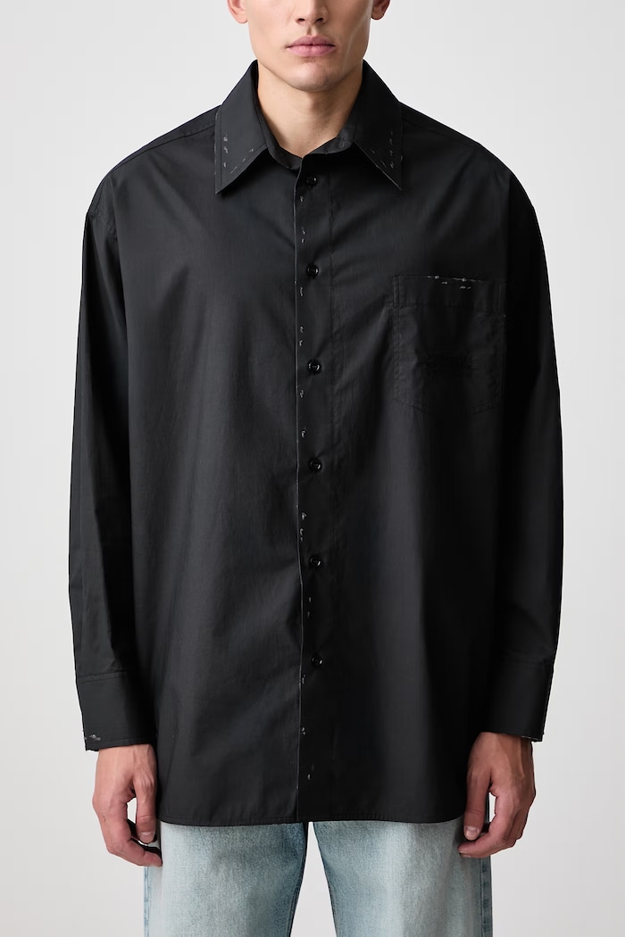 Koszula męska bawełniana MM6 Maison Margiela czarny SH0DT0051.M35256