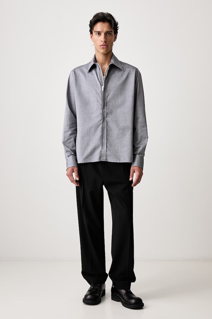 MM6 Maison Margiela Koszula bawełniana męska SH0DT0049.M36015 szary AW26