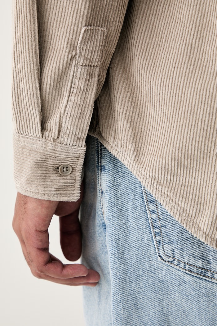 Tommy Jeans koszula męska sztruksowa DM0DM23705 beżowy