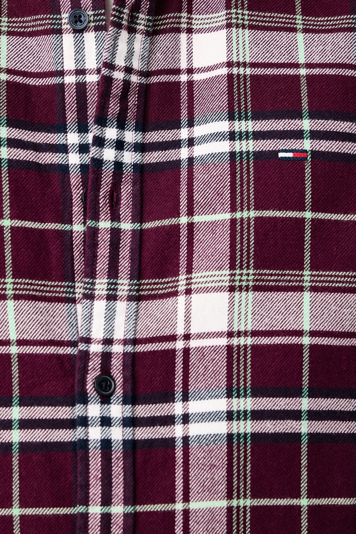 Koszula męska bawełniana Tommy Jeans bordowy DM0DM23528