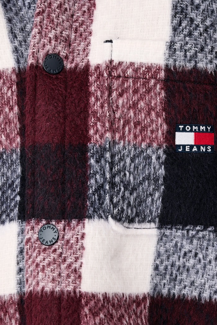 Kurtka koszulowa męska Tommy Jeans bordowy DM0DM23523