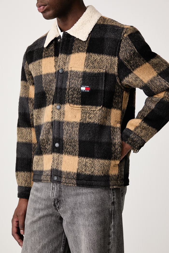 Košeľová bunda pánska Tommy Jeans DM0DM23523 čierna