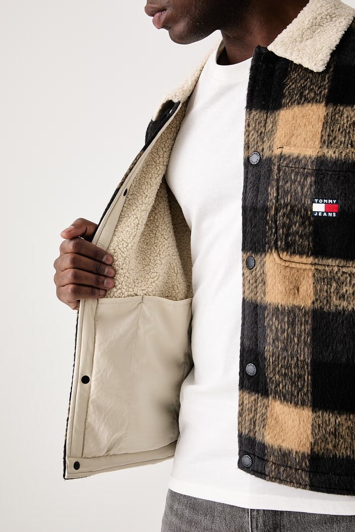 Tommy Jeans Košeľová bunda pánska DM0DM23523