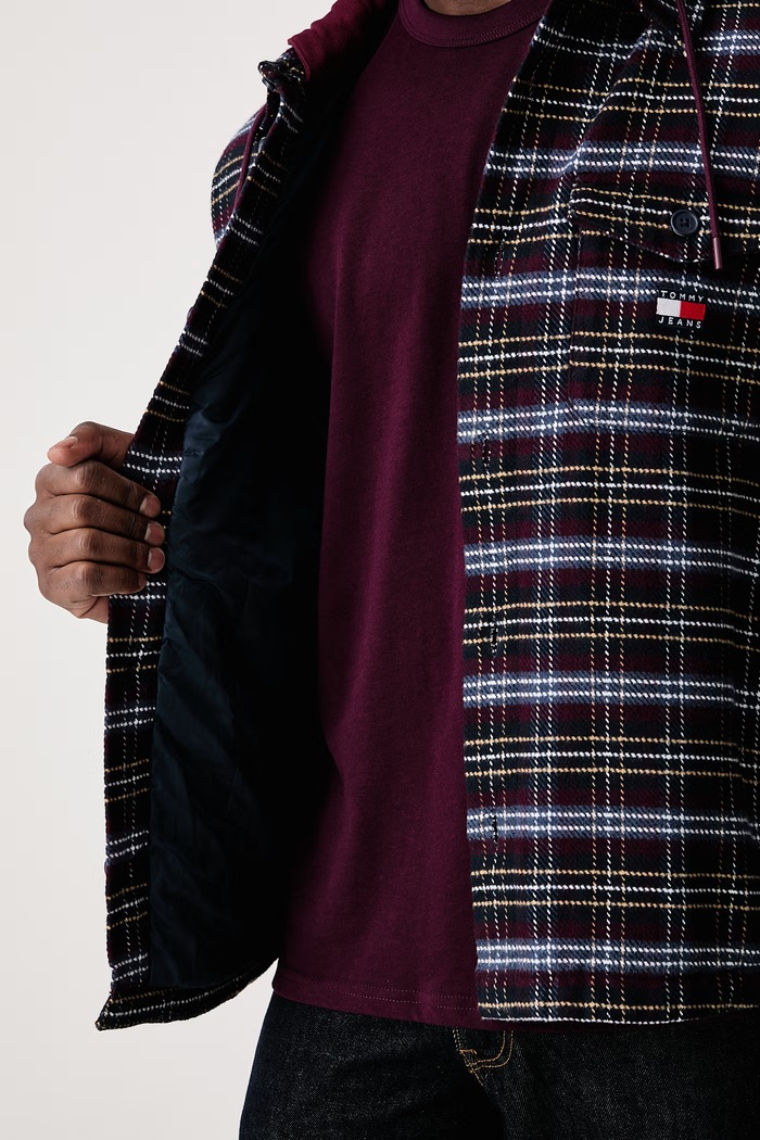 Tommy Jeans Košeľová bunda pánska bavlnená DM0DM23521