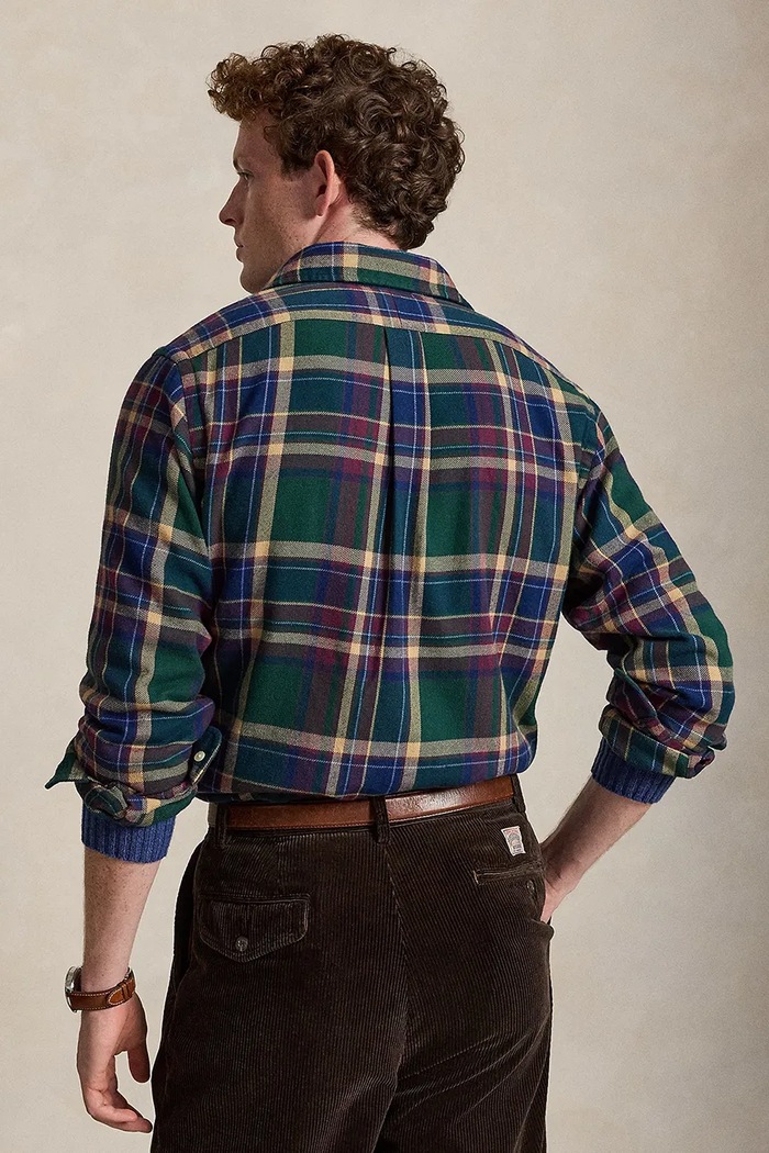 Polo Ralph Lauren Koszula męska bawełniana 710B30152 zielony AW26