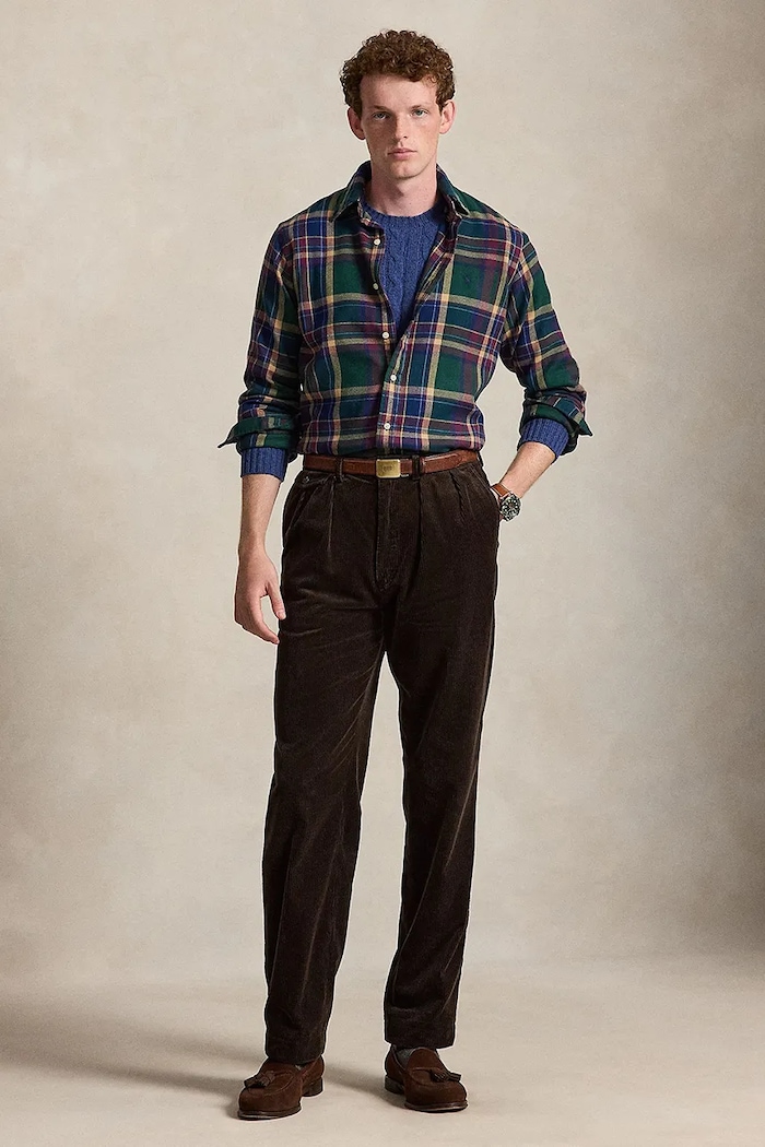 Odzież Polo Ralph Lauren Koszula męska bawełniana 710B30152 zielony