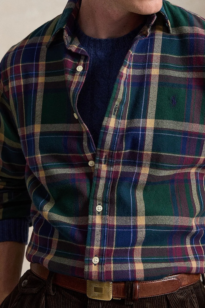 Koszula męska bawełniana Polo Ralph Lauren 710B30152 zielony