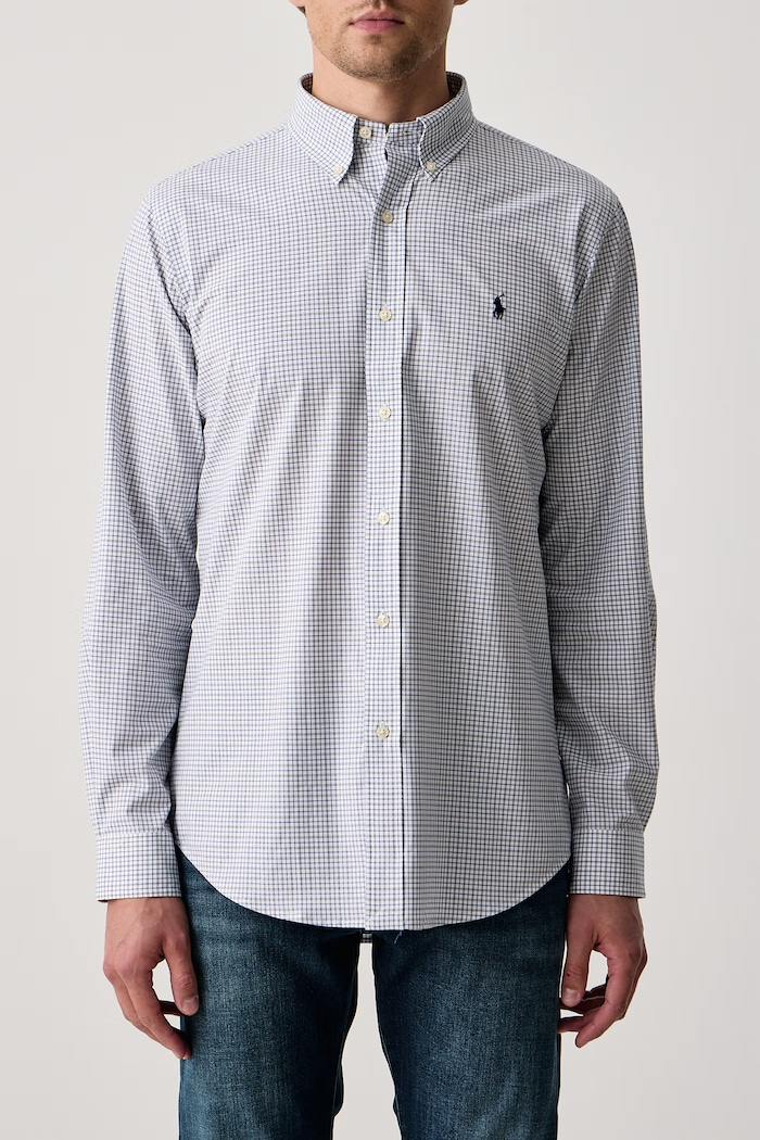 Koszula męska z bawełną Polo Ralph Lauren 710B30251 niebieski
