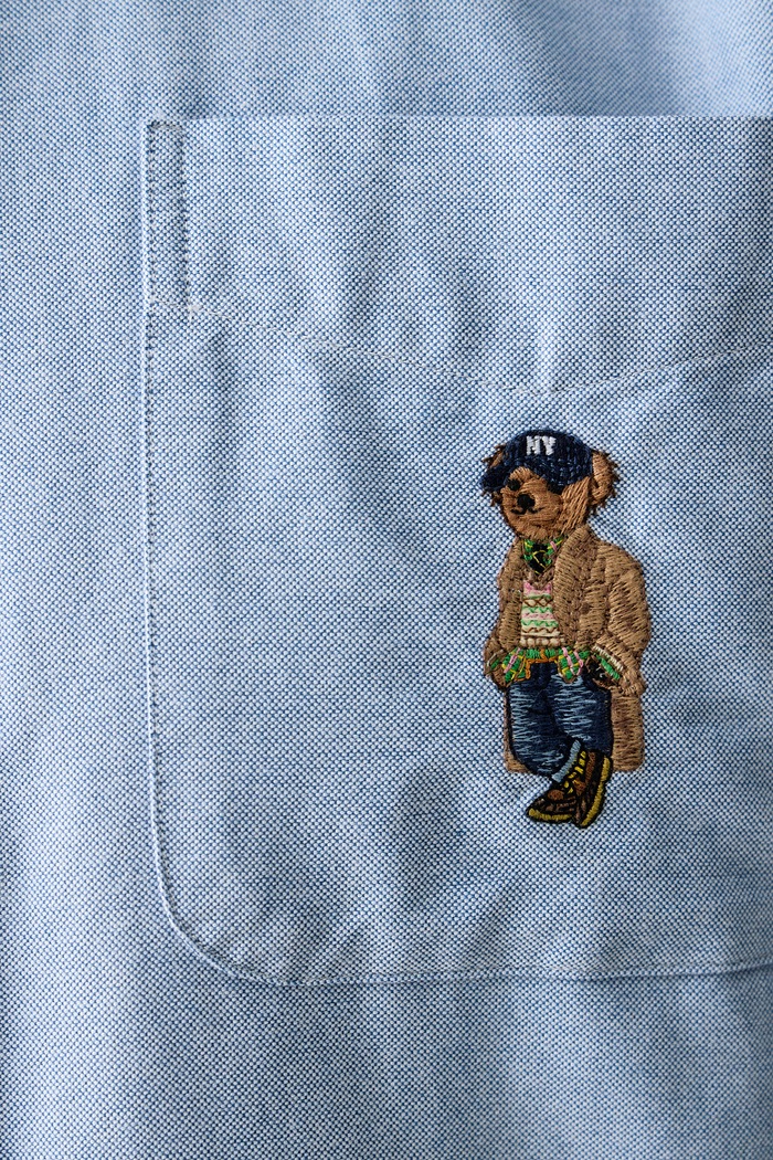 Рубашка оксфорд мужская хлопковая Polo Ralph Lauren голубой 710B30248
