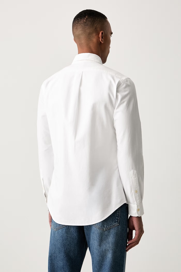 Odzież Polo Ralph Lauren koszula męska bawełniana 710B30247 biały