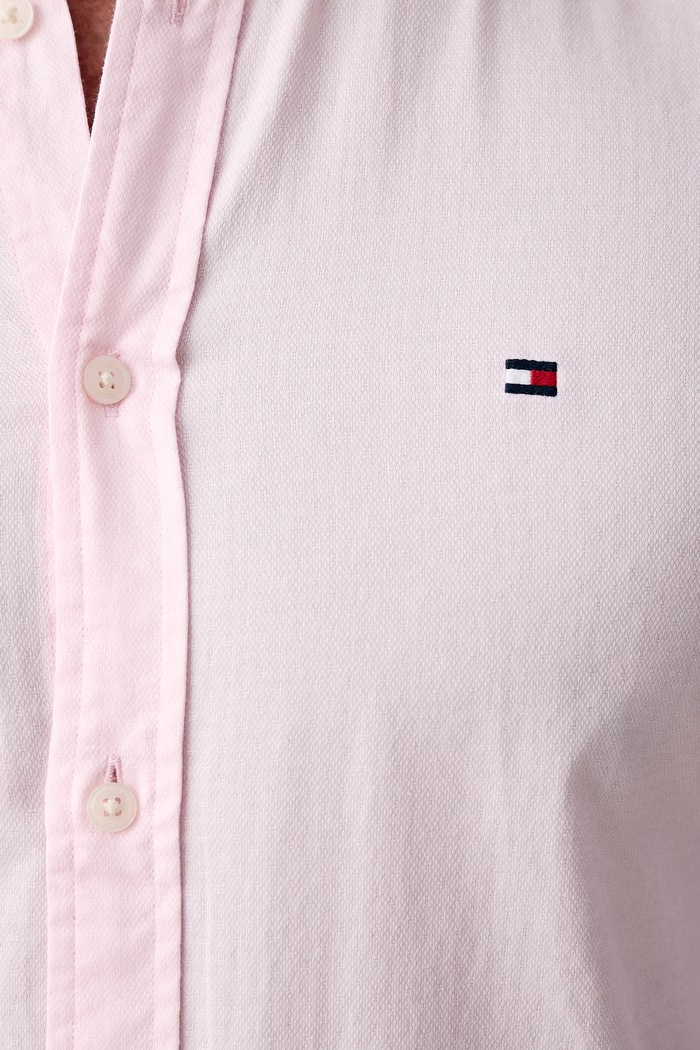 Πουκάμισο ανδρικό βαμβακερό Tommy Hilfiger ροζ MW0MW44570