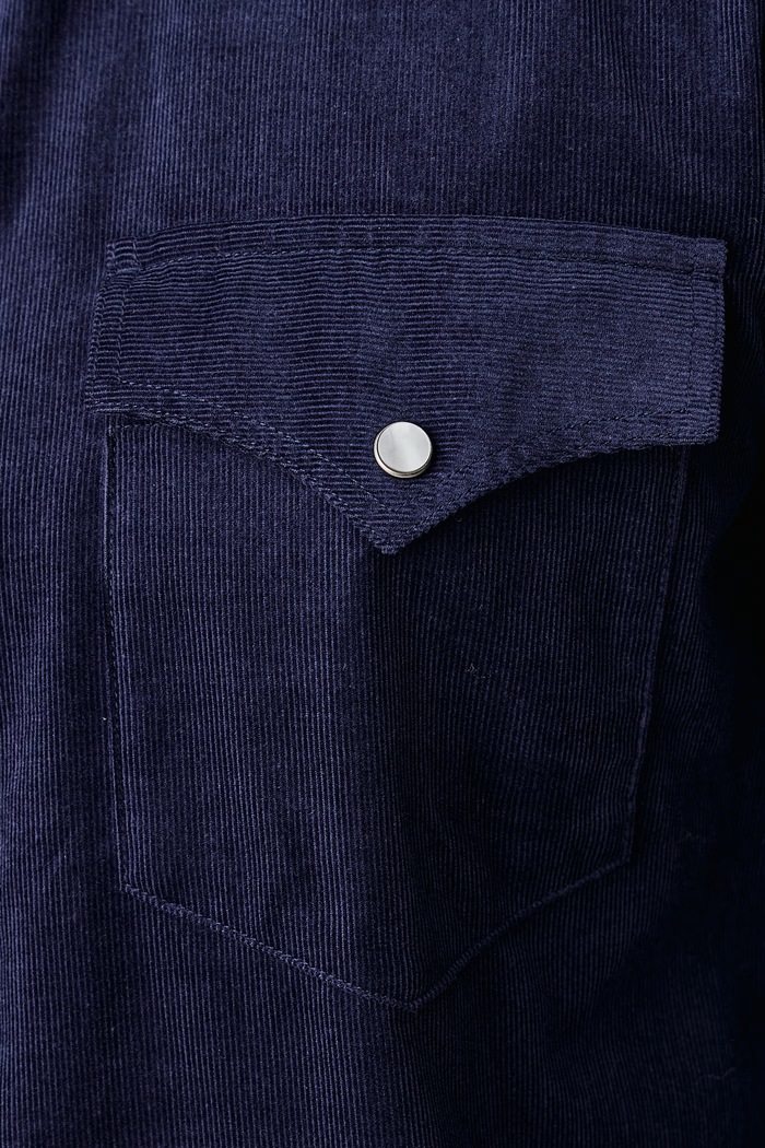 Πουκάμισο ανδρικό κοτλέ Tommy Hilfiger σκούρο μπλε MW0MW45647
