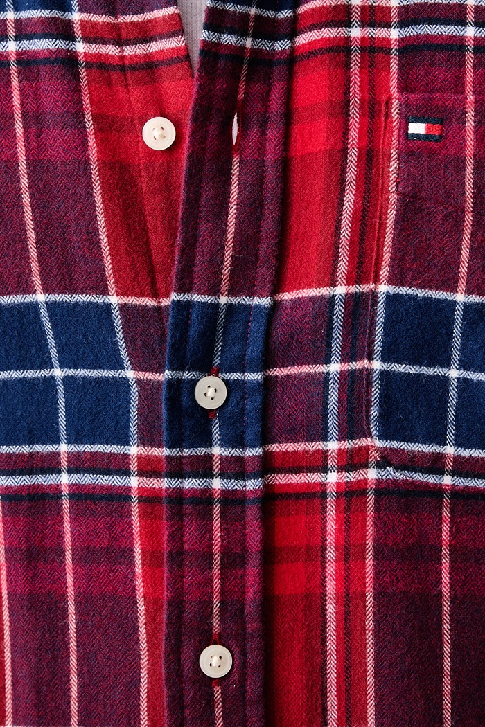 Košile pánská bavlněná Tommy Hilfiger burgundské MW0MW44592