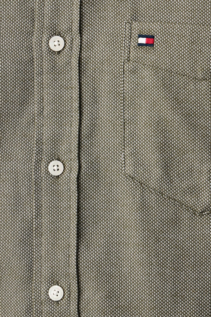 Košulja za muškarce od pamuka Tommy Hilfiger zelena MW0MW40470