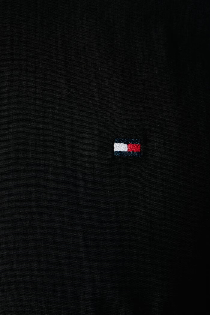 Koszula męska z bawełną Tommy Hilfiger czarny MW0MW45307