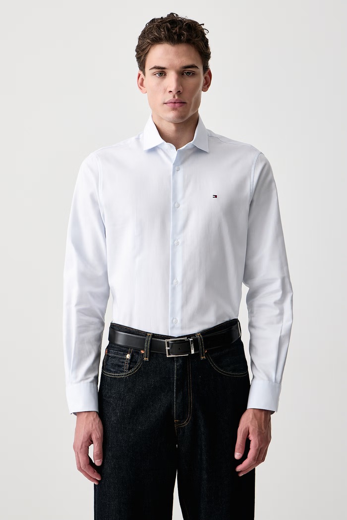 Tommy Hilfiger Koszula męska bawełniana niebieski MW0MW44738