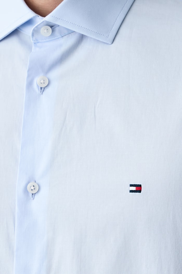 Košulja za muškarce s pamukom Tommy Hilfiger plava MW0MW44710