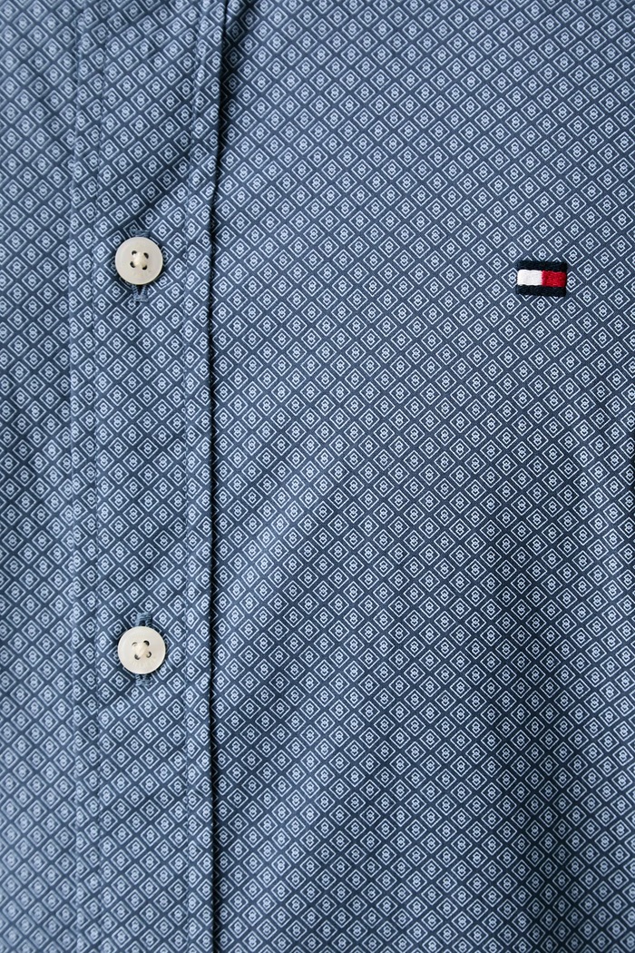 Tommy Hilfiger košeľa pánska bavlnená MW0MW44580 modrá