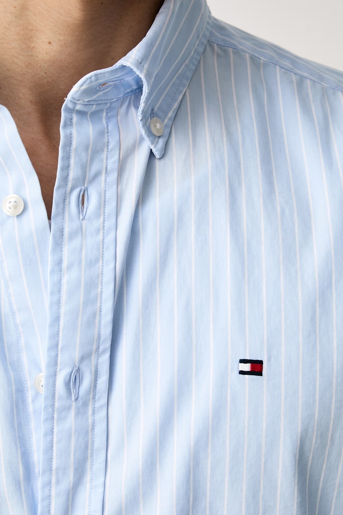 Tommy Hilfiger košile dámská bavlněná MW0MW44571 modrá