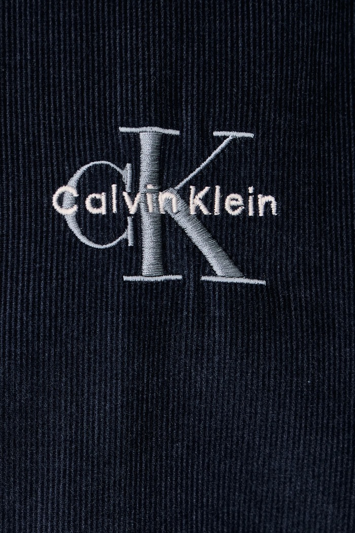 Košulja za žene od samta Calvin Klein Jeans mornarsko plava LV04RH114G