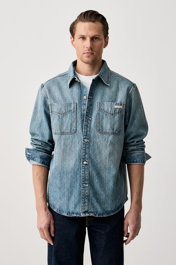 Calvin Klein Jeans Košeľa dámska rifľová modrá LV04RH916G