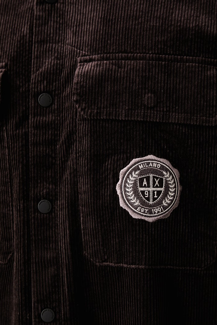 Koszula męska sztruksowa Armani Exchange brązowy XM003245.AF27114