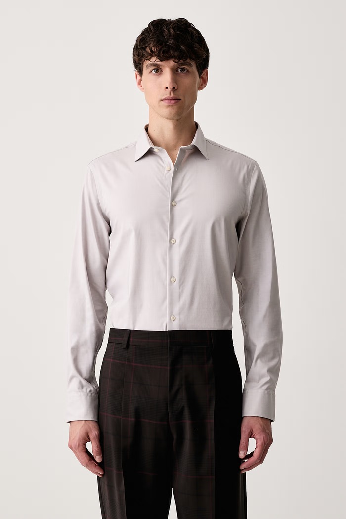 Calvin Klein Koszula męska bawełniana z elastanem szary LV019EU164