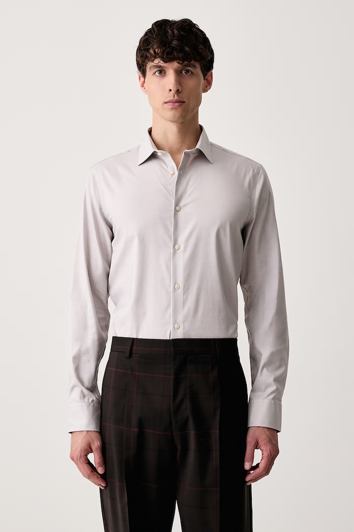 Calvin Klein Koszula męska bawełniana z elastanem szary LV019EU164
