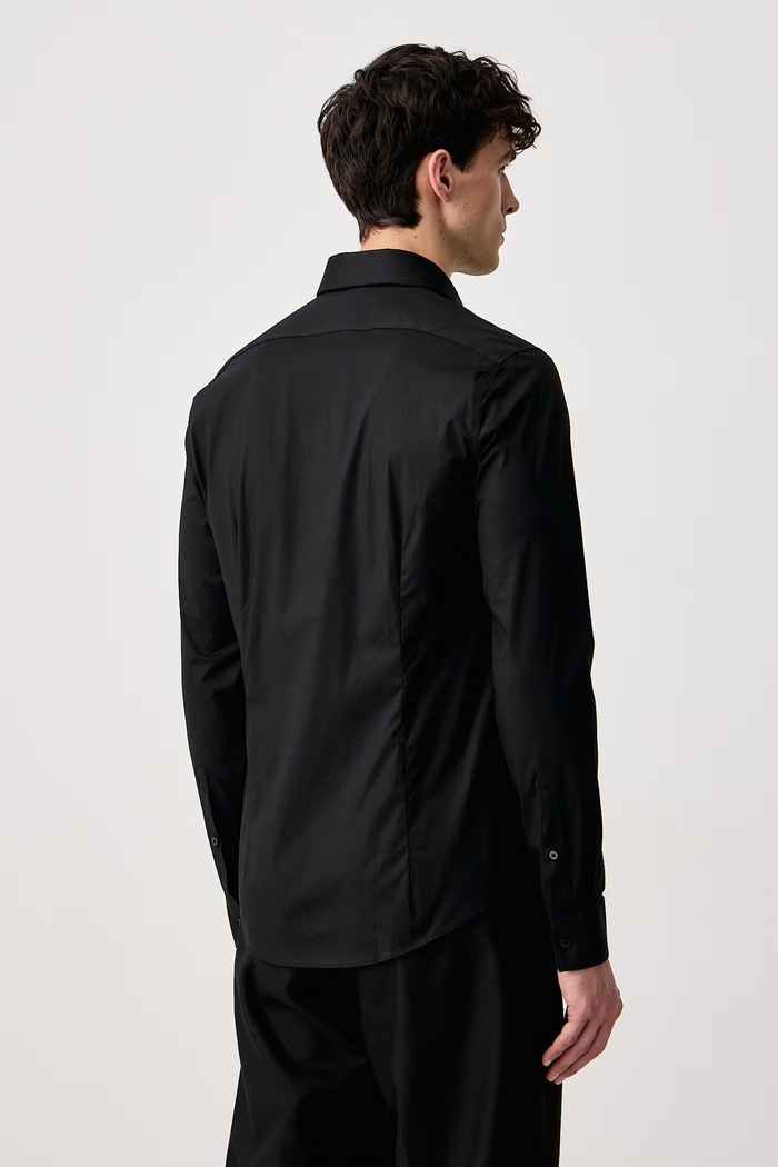 Odzież Calvin Klein Koszula męska bawełniana z elastanem LV019EU162 czarny