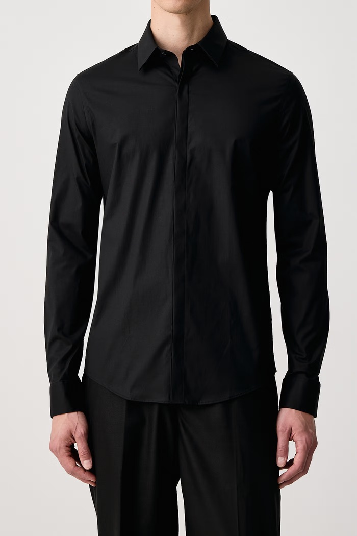 Koszula męska bawełniana z elastanem Calvin Klein LV019EU162 czarny