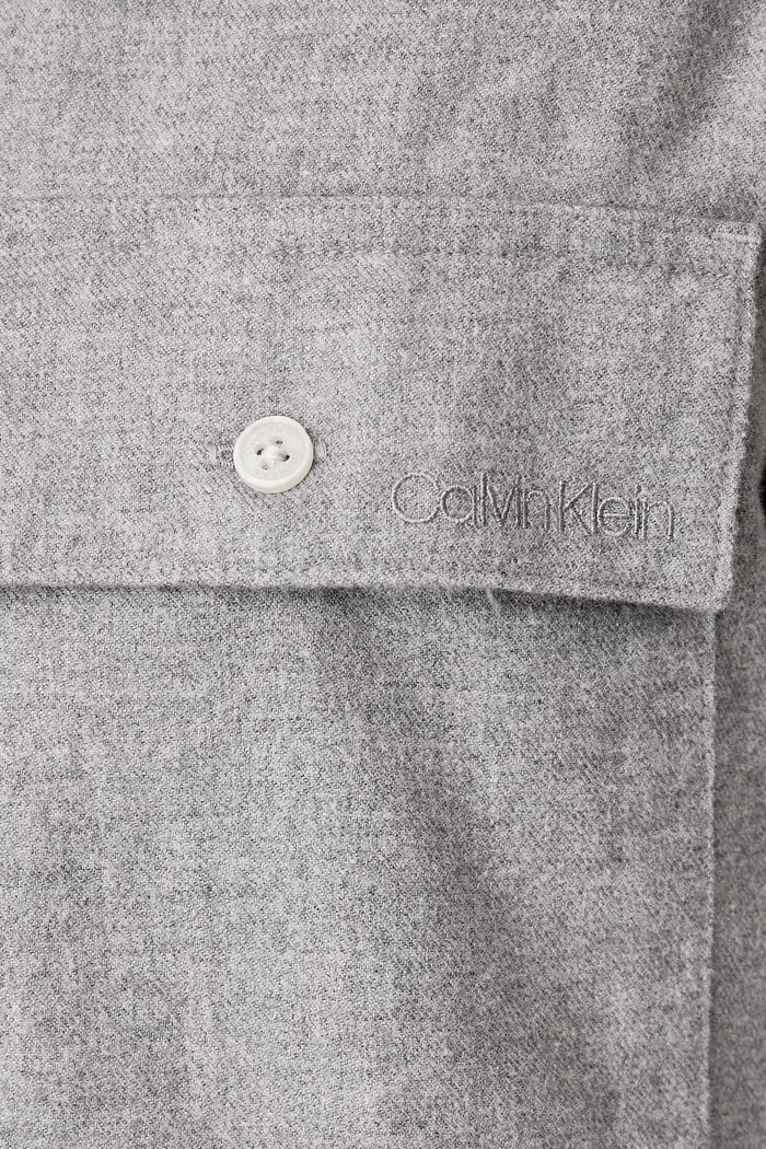 Риза мъжка от памук Calvin Klein сив LV04LH113G