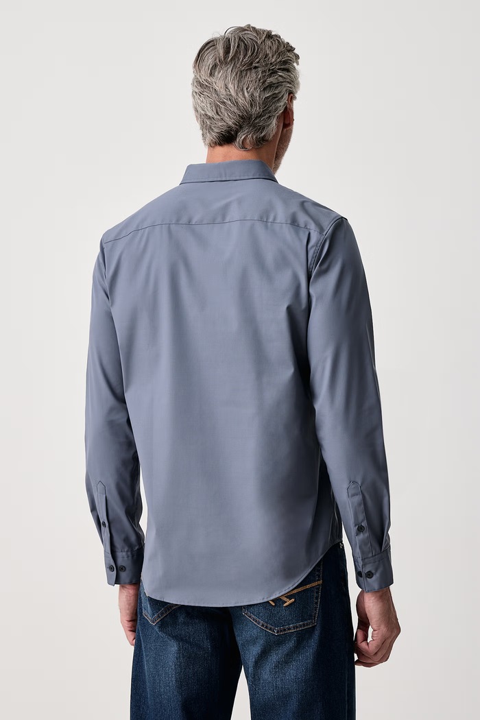 Odzież Calvin Klein Koszula męska z bawełną LV04LH105G niebieski