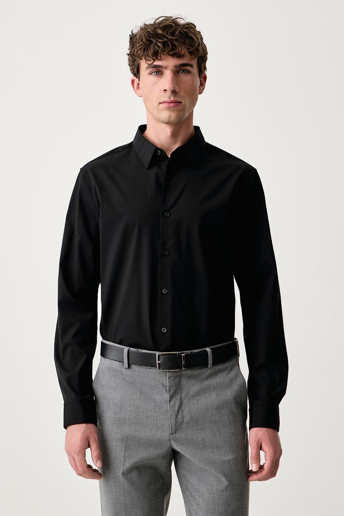 Calvin Klein Koszula męska z bawełną czarny LV04LH105G