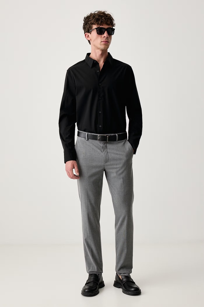 Calvin Klein Koszula męska z bawełną LV04LH105G czarny AW26