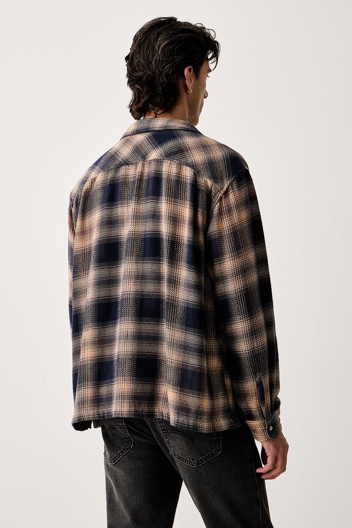 Odzież Levi's Koszula męska bawełniana LS BOXY WESTERN 0085P granatowy