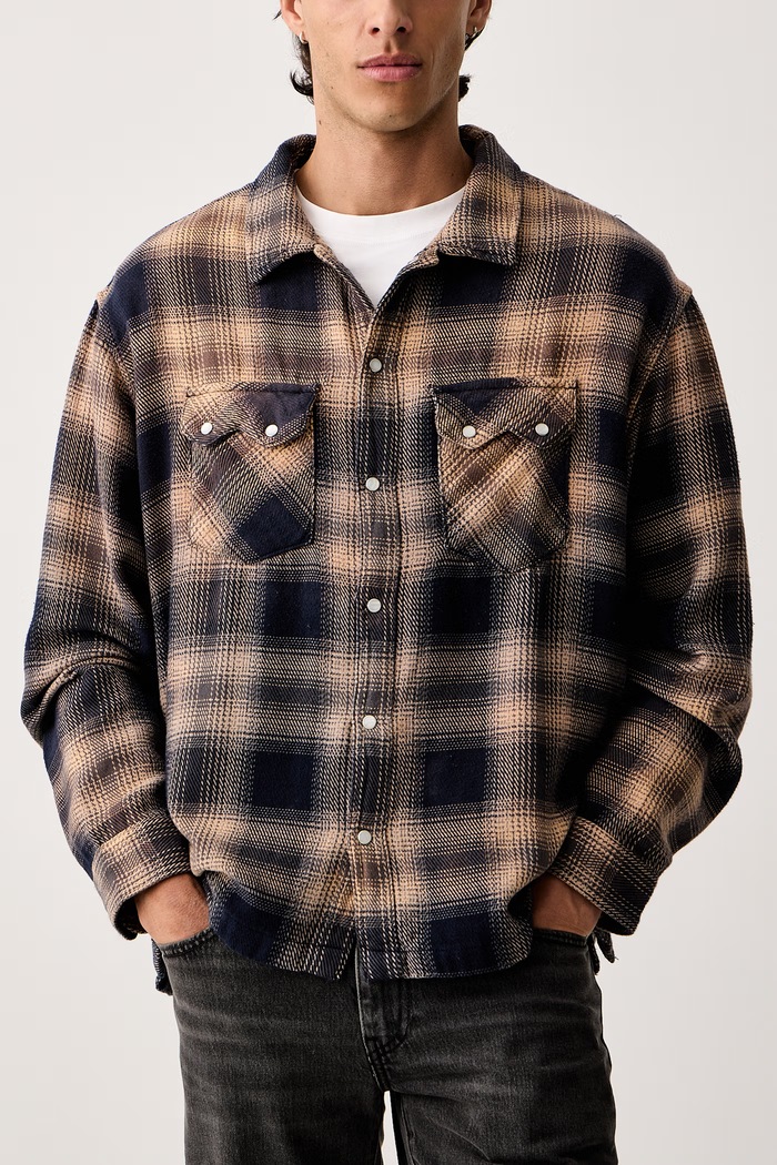 Koszula męska bawełniana LS BOXY WESTERN Levi's 0085P granatowy