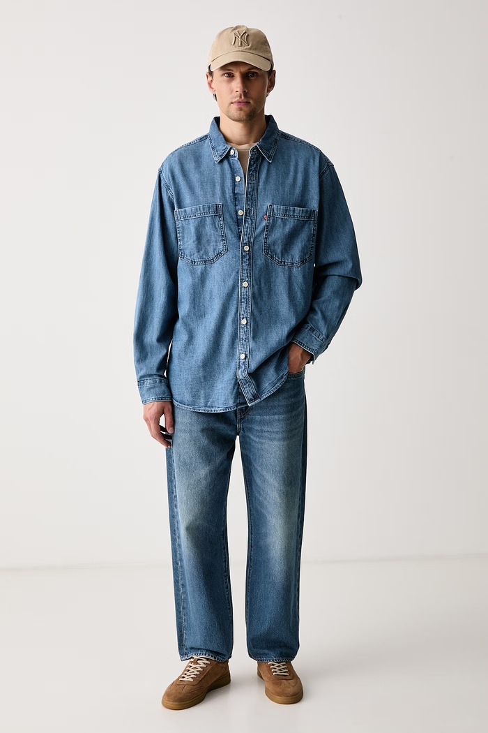 Levi's Camicia da uomo in jeans MARIPOSA WORKER 0085D.0002 blu AW26