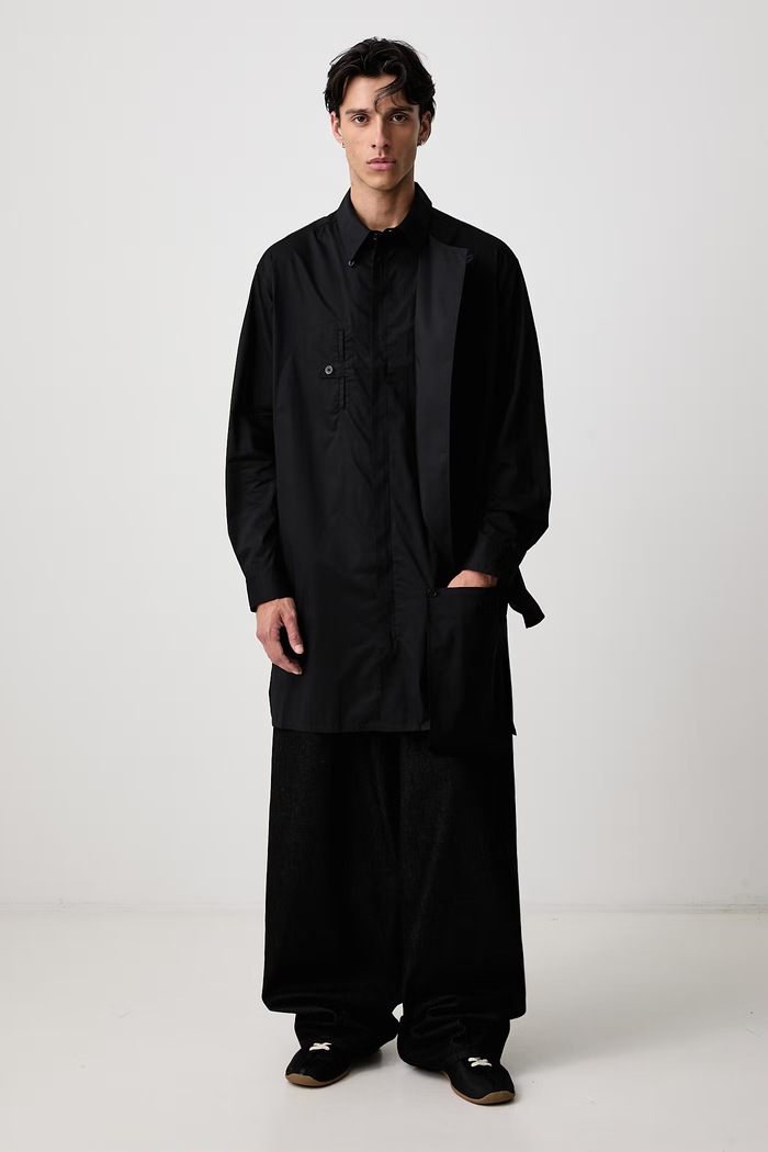 Y-3 ADAP CO SHRT koszula bawełniana męska KQ8553 czarny AW26