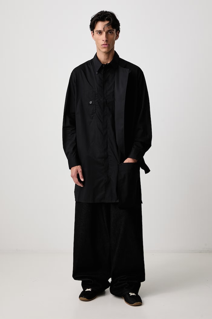 Y-3 ADAP CO SHRT koszula bawełniana męska KQ8553 czarny AW26