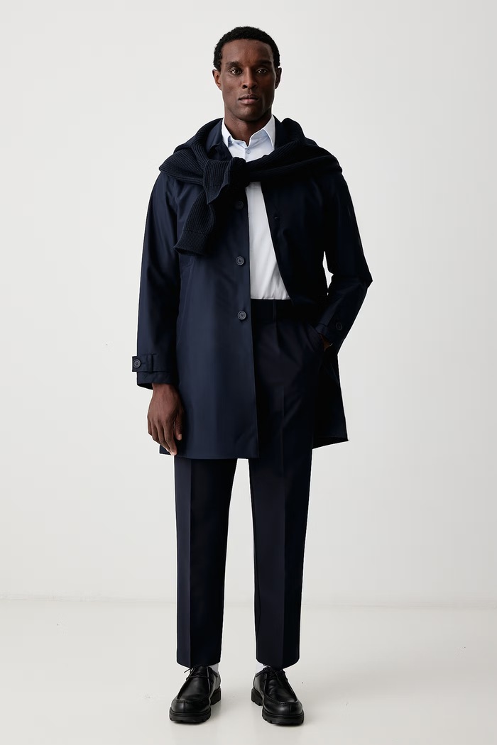 United Colors of Benetton Πουκάμισο ανδρικό με βαμβάκι 58YAUQ07E μπλε AW26