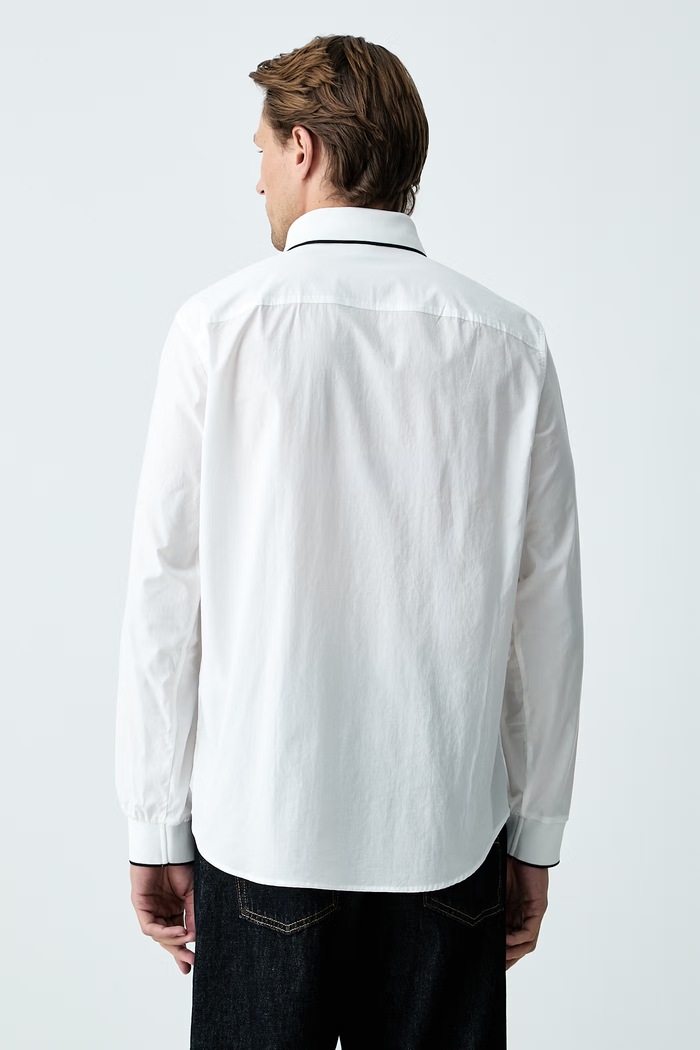 Odzież Armani Exchange koszula męska bawełniana XM003519.AF24533 biały
