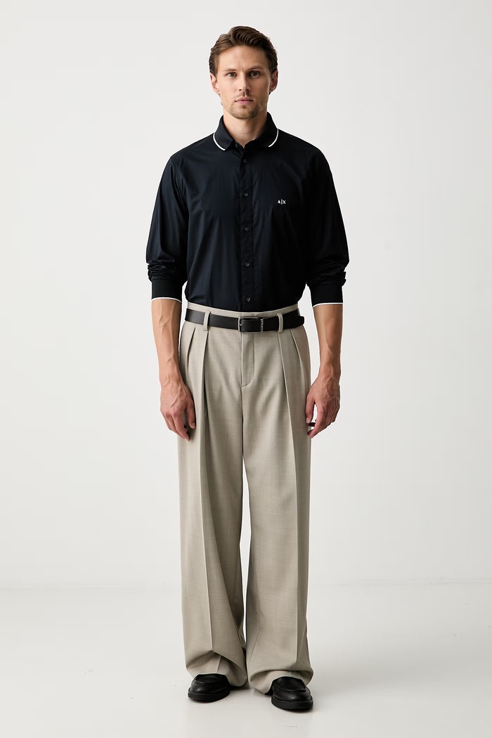 Armani Exchange koszula męska bawełniana XM003519.AF24533 granatowy AW26