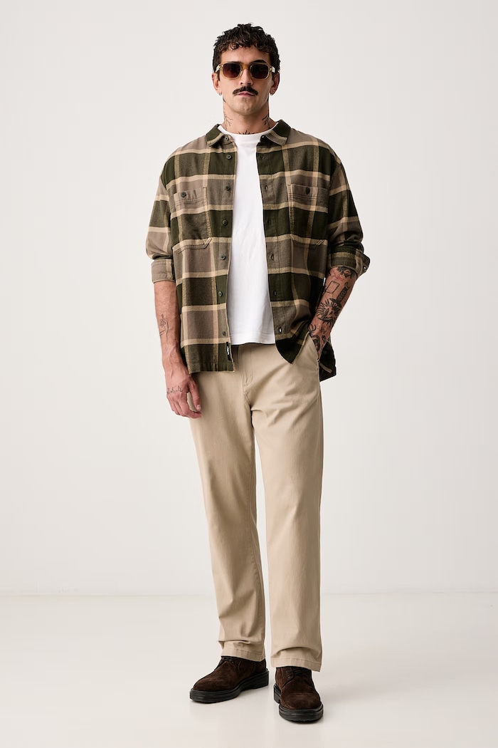 Vans Πουκάμισο ανδρικό βαμβακερό VN000TABHBS1 πράσινο AW26