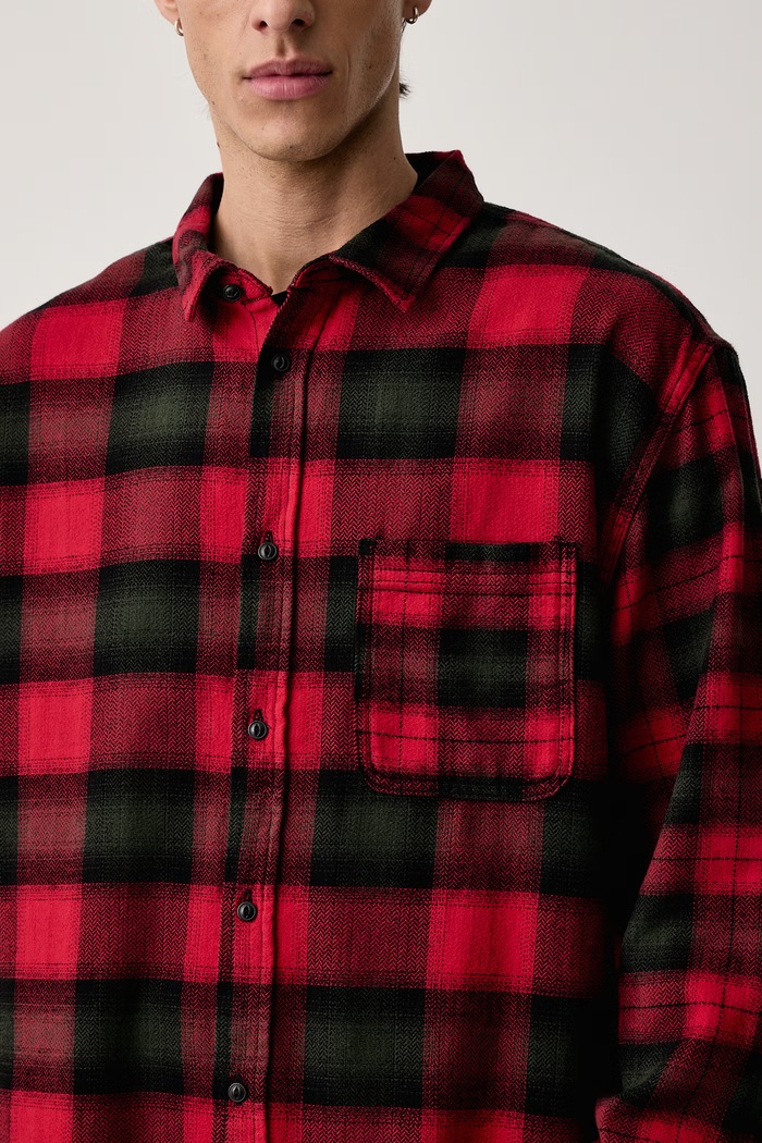 Πουκάμισο ανδρικό βαμβακερό Lawson Mixed Plaid Vans VN000U54IZQ1 κόκκινο
