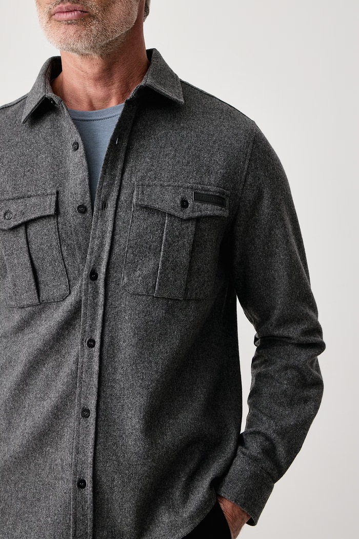 Koszula męska z bawełną Trussardi 5033N000075N szary